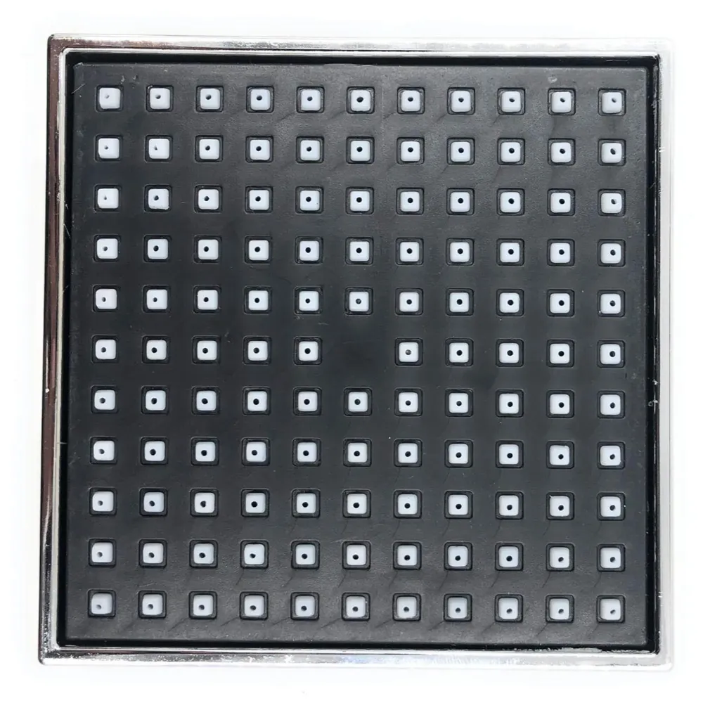 Shower Rain Flow Overhead Shower/Swivel Joint Adjustable 4 x 4 Inch High Pressure Square Black - 6