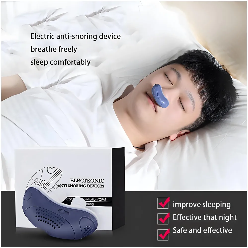 Bioline Upgraded Electric Noise Anti Snoring Device Sleep Stop Snore Aid Stopper, Stop Snoring Aids Devices Solution Small Travel - 2