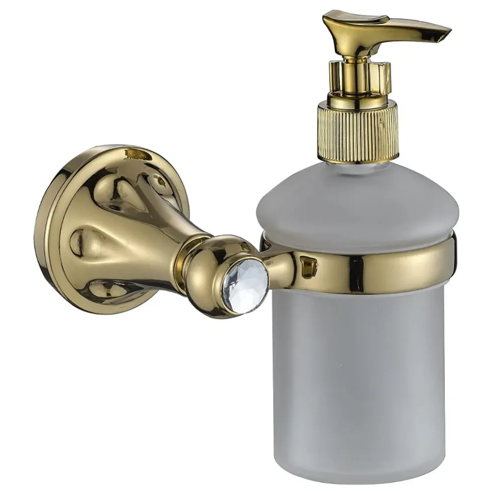 Gold Victorian Liquid Soap Dispenser Wall Mounted Golden Colour