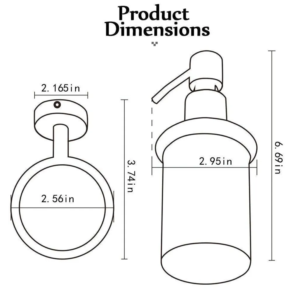 Gold Victorian Liquid Soap Dispenser Wall Mounted Golden Colour