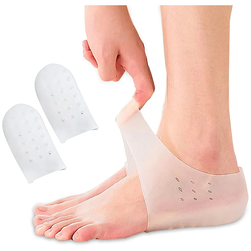 Height Increase Invisible Socks Heel Pads Silicone Gel Lift Insoles protector In Socks Breathable Insoles (3cm)