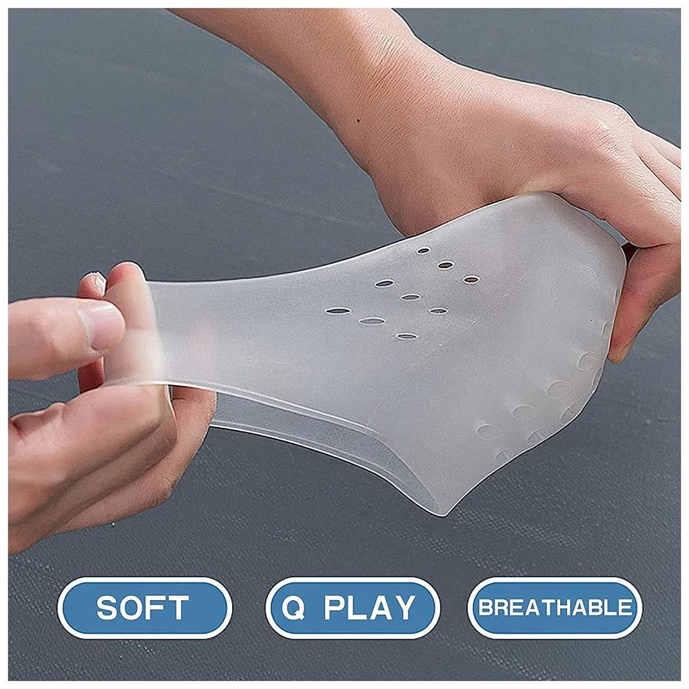 Height Increase Invisible Socks Heel Pads Silicone Gel Lift Insoles protector In Socks Breathable Insoles (3cm)