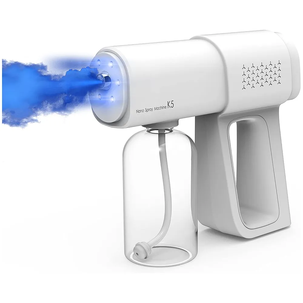 K5 PRO Professional Disinfectant Fogger Machine, Sanitizer Sprayer. For Mosquitoes Inspects and Pests Cordless Handheld Nano Spray Gun – Spray Gun with Blue Light for Touchless Saniti Premium
