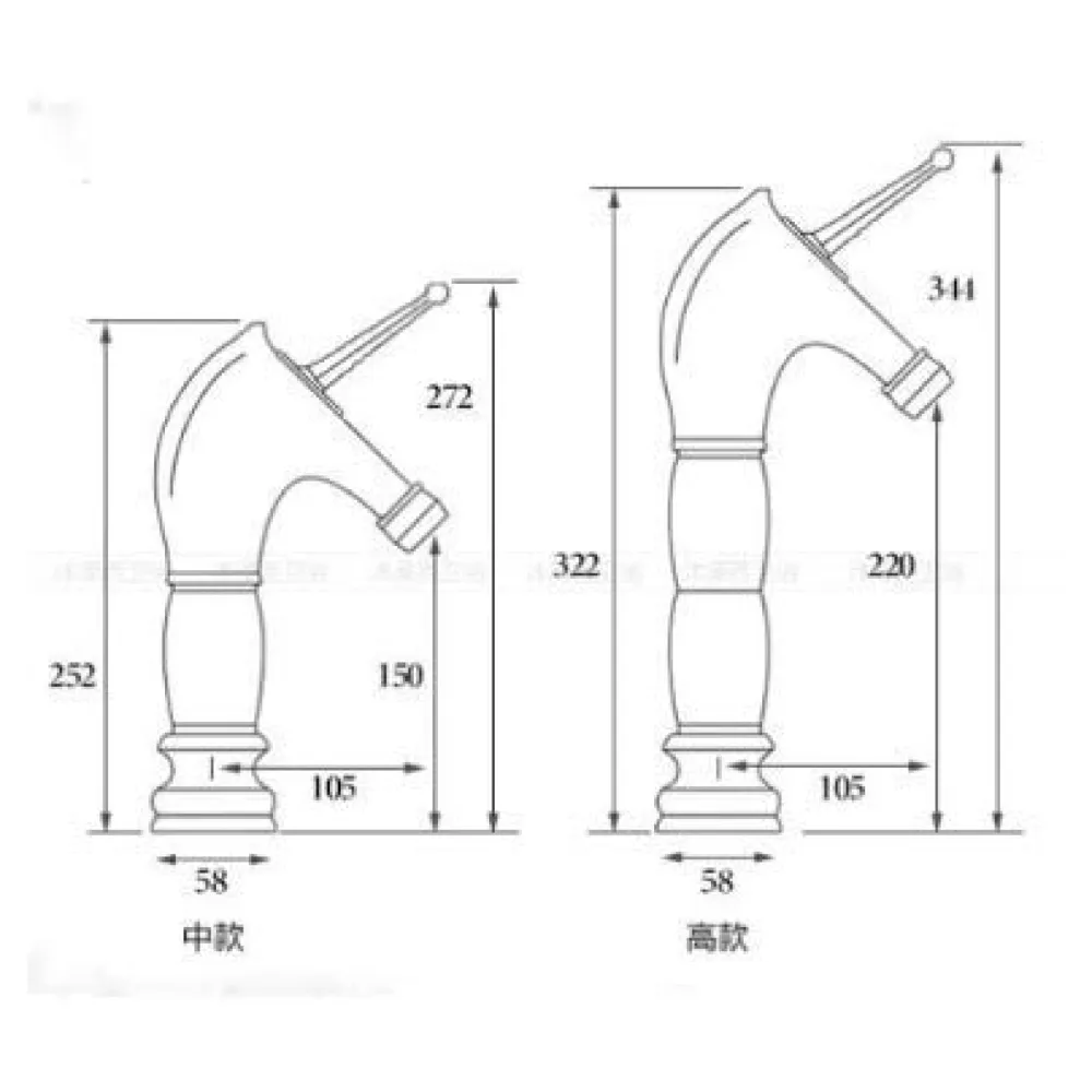 Unicorn Heavy Basin Mixer Tap 2 Braided Pipes 450 mm White Gold