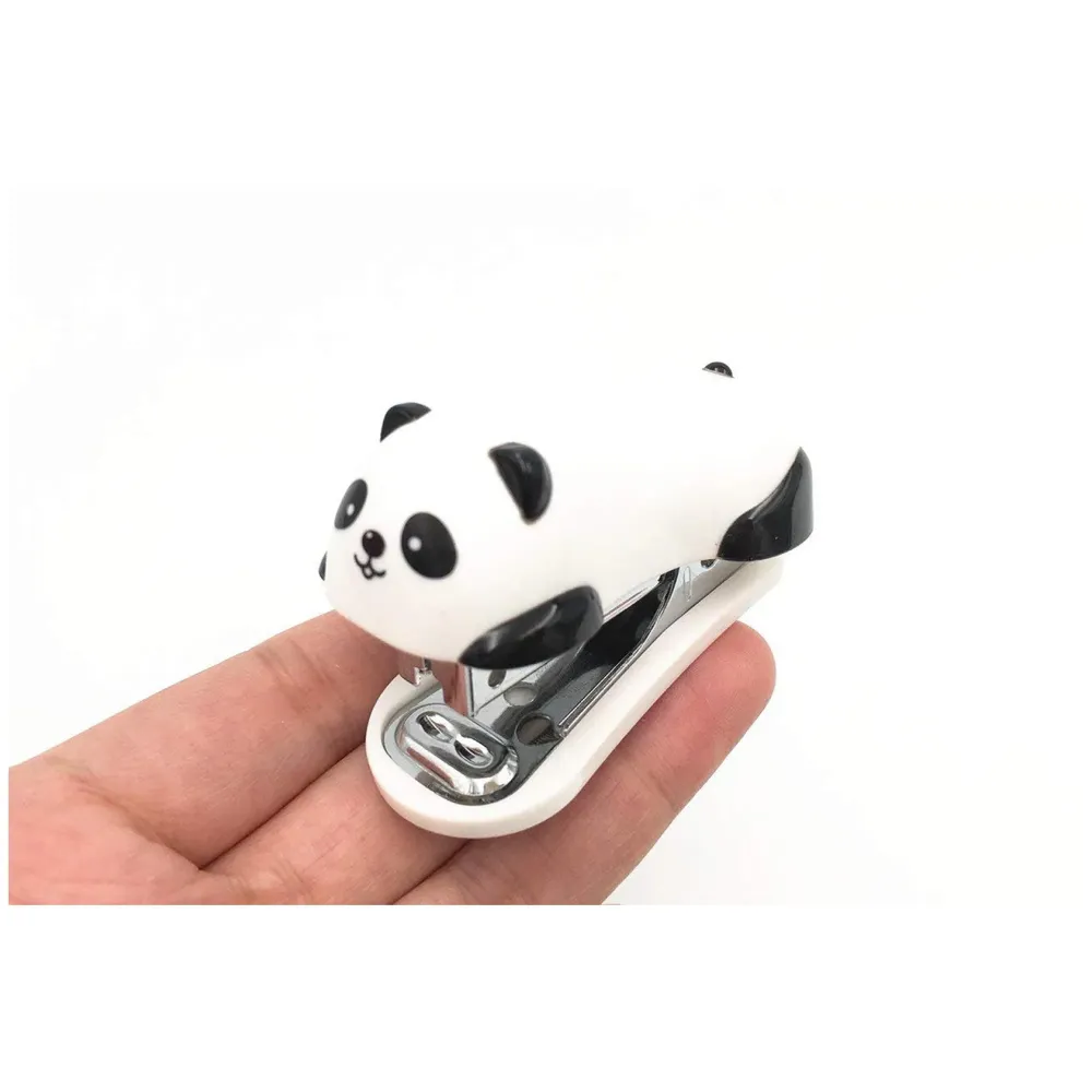Cute Panda Cartoon Animal Mini Desktop Stapler, Home Stapler with 1000 Staples - 9
