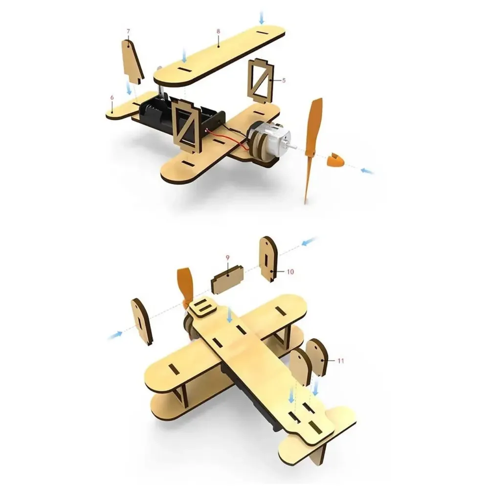 STEM Plane Areoplane Airplane Educational DIY Fun Toys, Educational & Construction Based Activity Game for Kids 8-14, Gifts for Boys & Girls, Learn Science Engineering Project. - 3