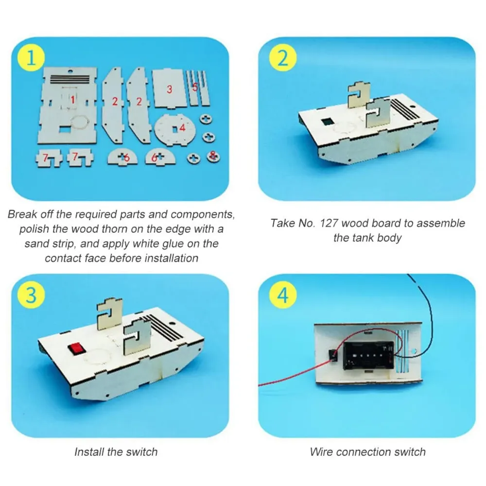 STEM Toy Tank Educational DIY Fun Toys, Educational & Construction Based Activity Game for Kids 8-14, Gifts for Boys & Girls, Learn Science Engineering Project. - 2