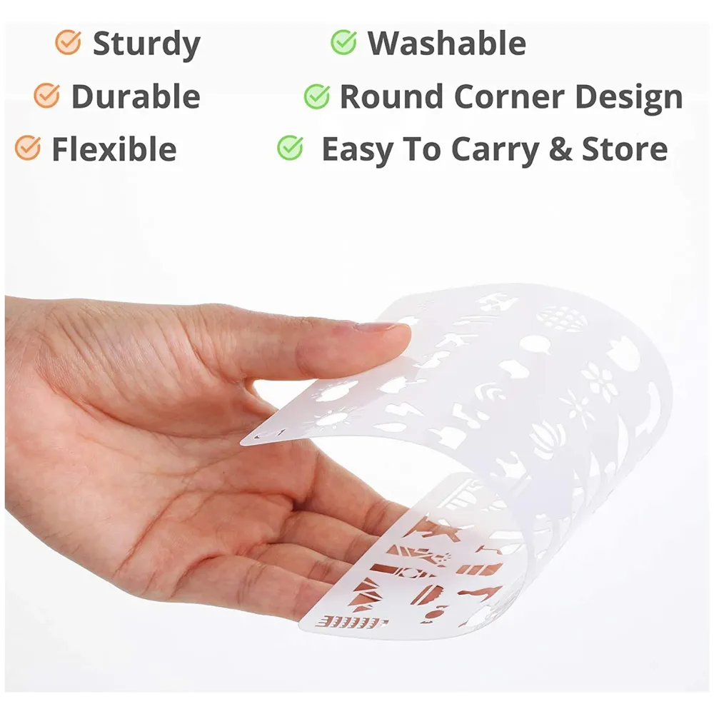 20 PCS Journal Stencil Plastic Planner Set for 4x7-inch Journal, Notebook, Diary, Scrapbook, and DIY Drawing Templates - 2