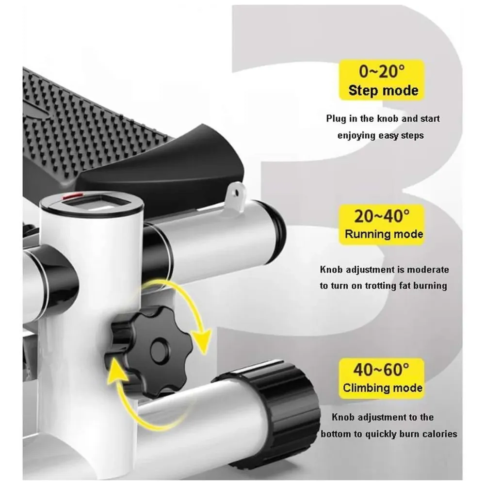 Twist Stepper, Swing Stepper, Leg Climbing, Stair Stepper - Home Workout Equipment with Adjustable, Resistance Bands & LED Monitor, Tone - Buttocks, Legs, Thighs, Waist