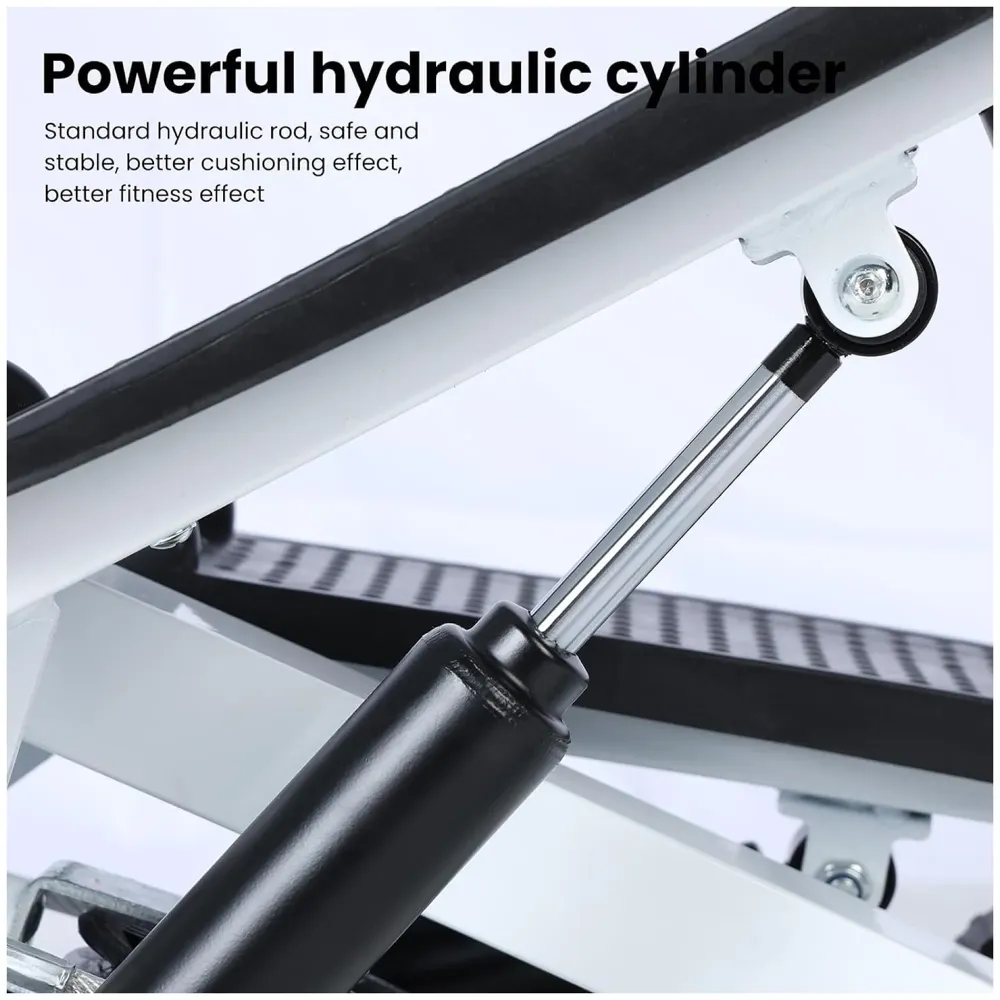 Twist Stepper, Swing Stepper, Leg Climbing, Stair Stepper - Quiet Design, Home Workout Equipment with Adjustable, Resistance Bands & LED Monitor, Tone Your Buttocks, Legs, Thighs, Waist