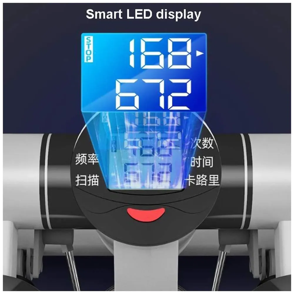 Twist Stepper, Swing Stepper, Leg Climbing, Stair Stepper - Quiet Design, Home Workout Equipment with Adjustable, Resistance Bands & LED Monitor, Tone Your Buttocks, Legs, Thighs, Waist