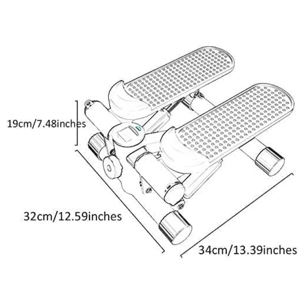 Twist Stepper, Swing Stepper, Leg Climbing, Stair Stepper - Quiet Design, Home Workout Equipment with Adjustable, Resistance Bands & LED Monitor, Tone Your Buttocks, Legs, Thighs, Waist