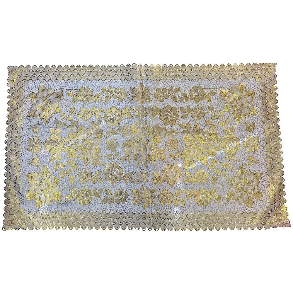 Table Mats Place mats Dining Table Coffee Table Washable Heat Resistant Durable Non Slip Viny Soft Fabric Material. Pack of 1 (96 Cm x 58cm) Large Size