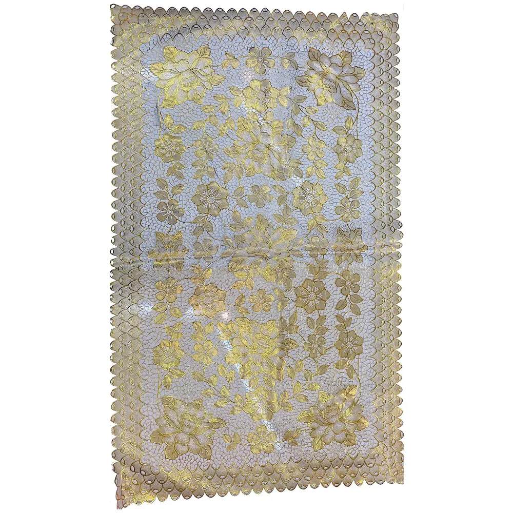 Table Mats Place mats Dining Table Coffee Table Washable Heat Resistant Durable Non Slip Viny Soft Fabric Material. Pack of 1 (96 Cm x 58cm) Large Size