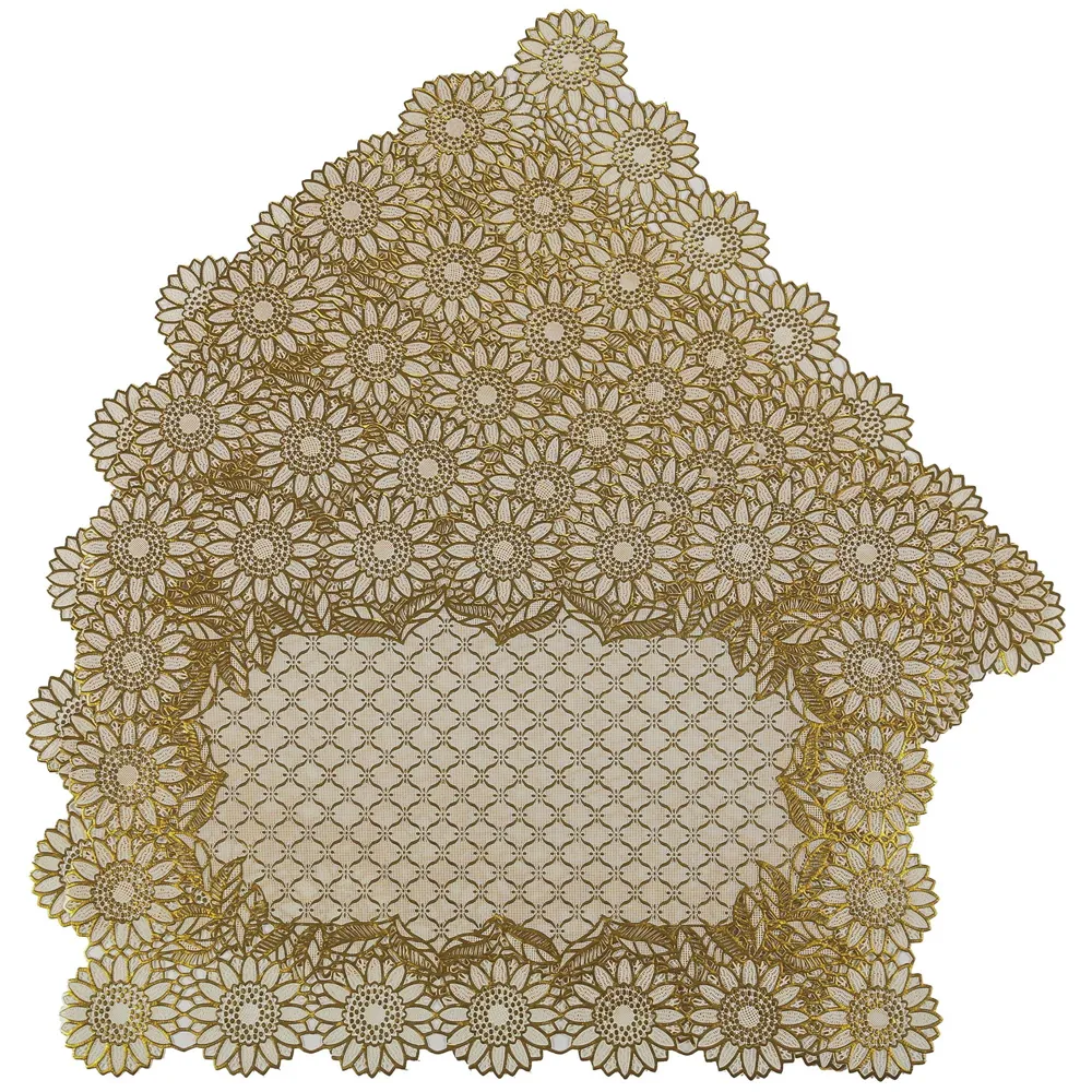 Table Mats Place Mats Dining Table Coffee Table Washable Heat Resistant Durable Non Slip Viny Soft Fabric Material. Pack of 6 (43 cm x 30 cm) Pattern 11