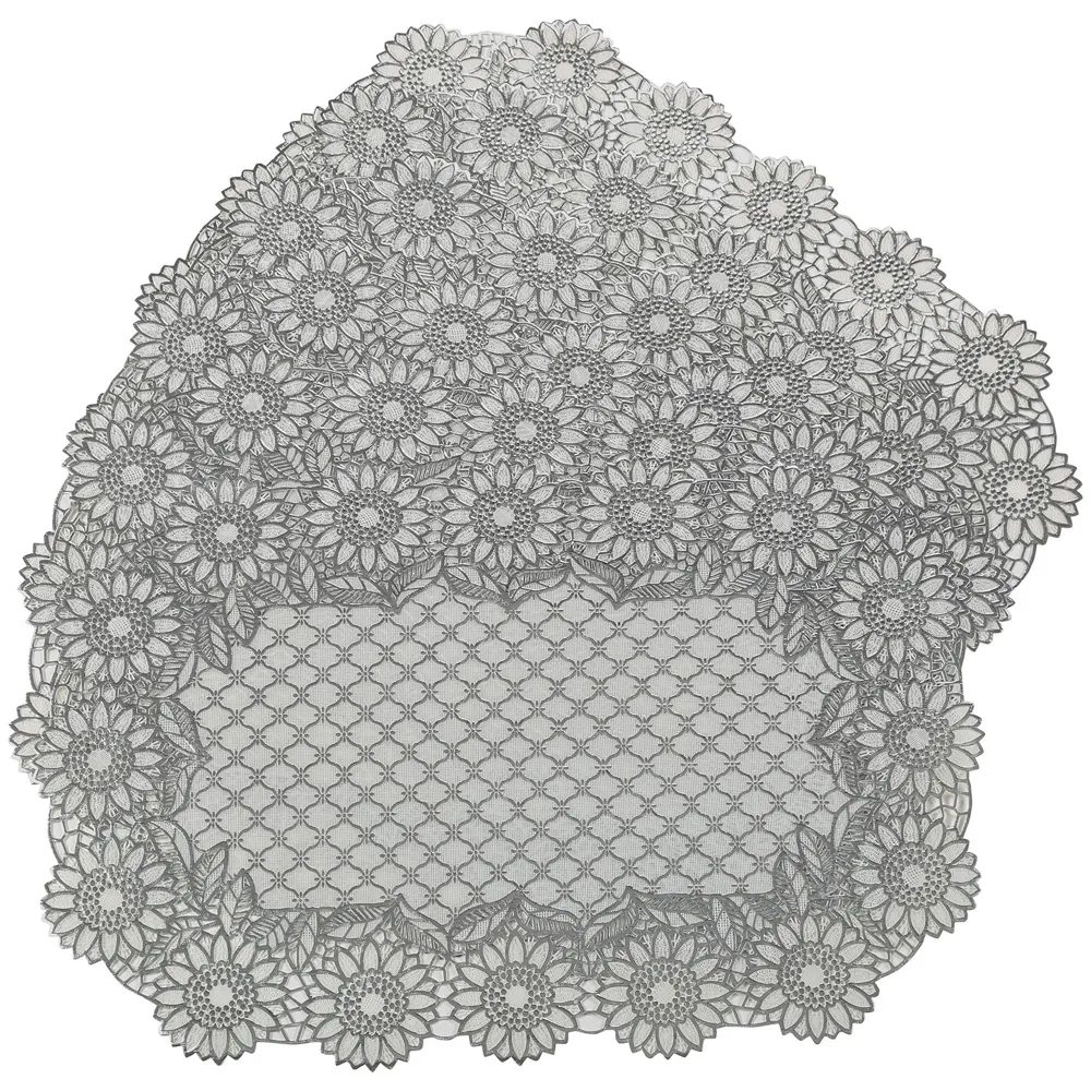 Table Mats Place Mats Dining Table Coffee Table Washable Heat Resistant Durable Non Slip Viny Soft Fabric Material. Pack of 6 (43 cm x 30 cm) Pattern M