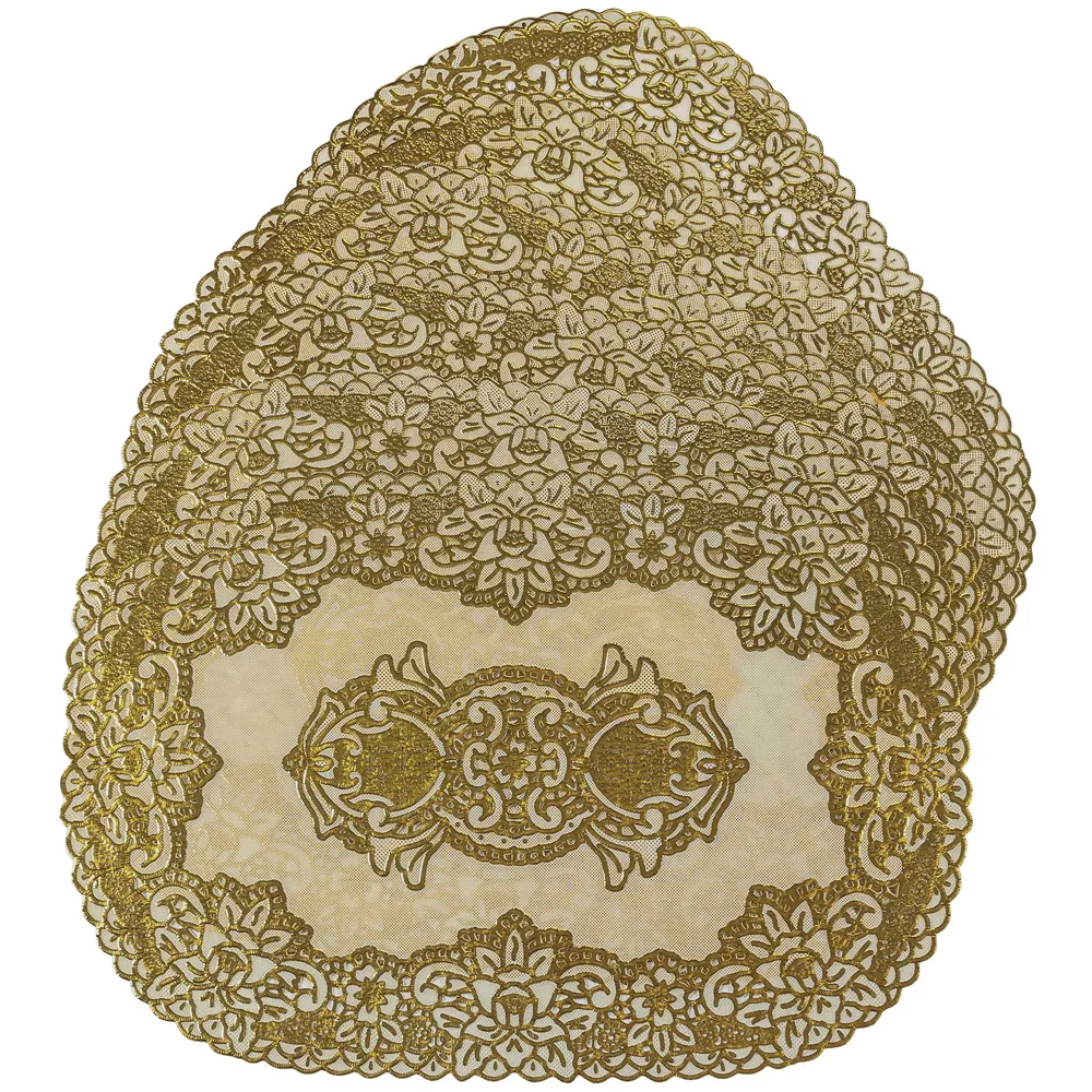 Table Mats Place Mats Dining Table Coffee Table Washable Heat Resistant Durable Non Slip Viny Soft Fabric Material. Pack of 6 (43 cm x 30 cm) Pattern D