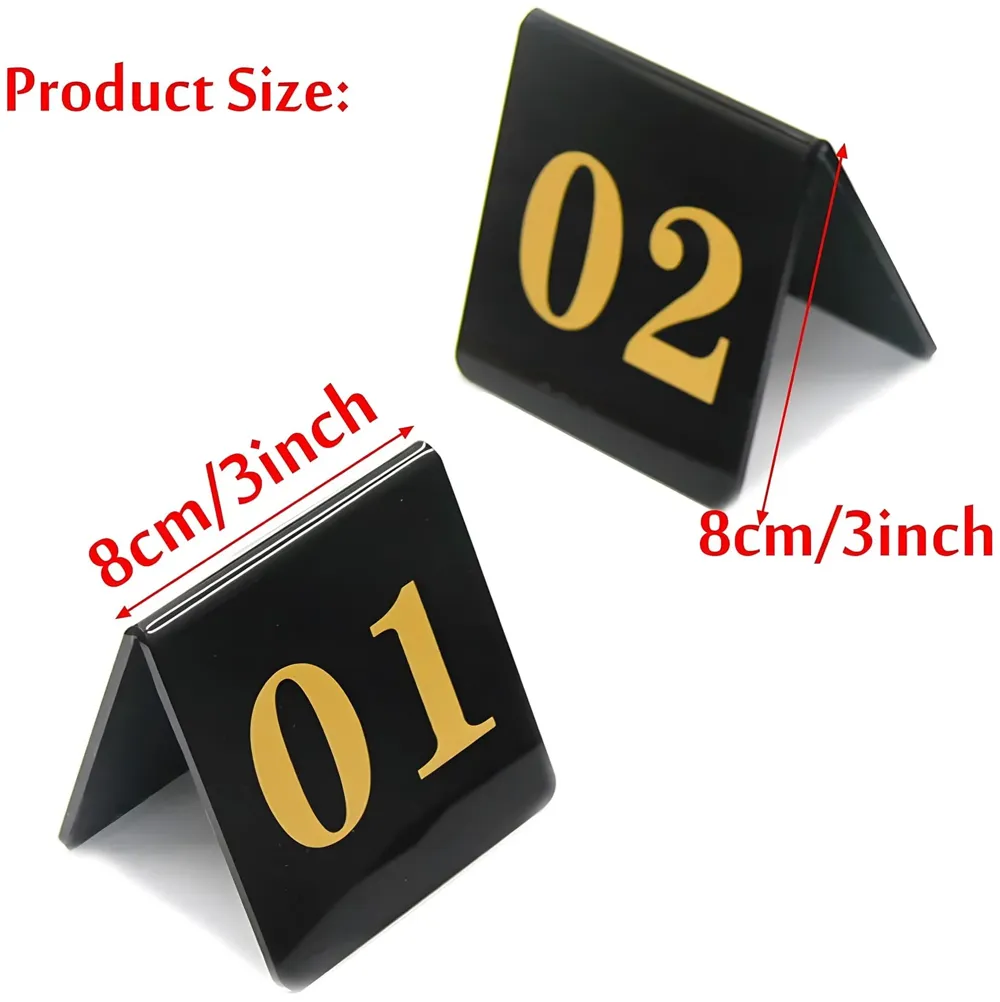 Table Number Set, Numbers 1-20, Tabletop Markers for Restaurants and Events - 5