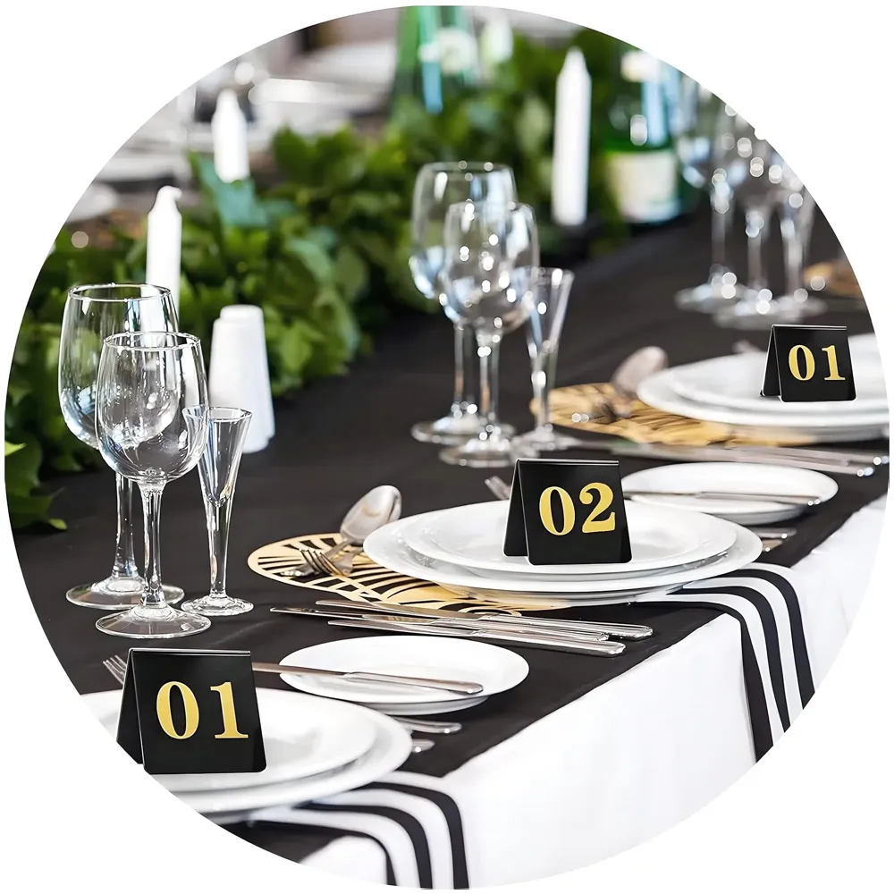 Table Number Set, Numbers 1-20, Tabletop Markers for Restaurants and Events - 8
