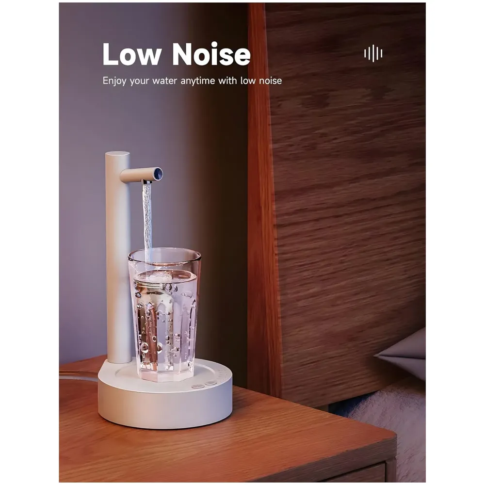 AQUAKART Portable Table Water Dispenser Automatic for Big Water Cans, Smart 7 Levels Water Dispenser Countertop for Universal Bottles, Automatic Water Jug Dispenser with Silicone Hose - 6