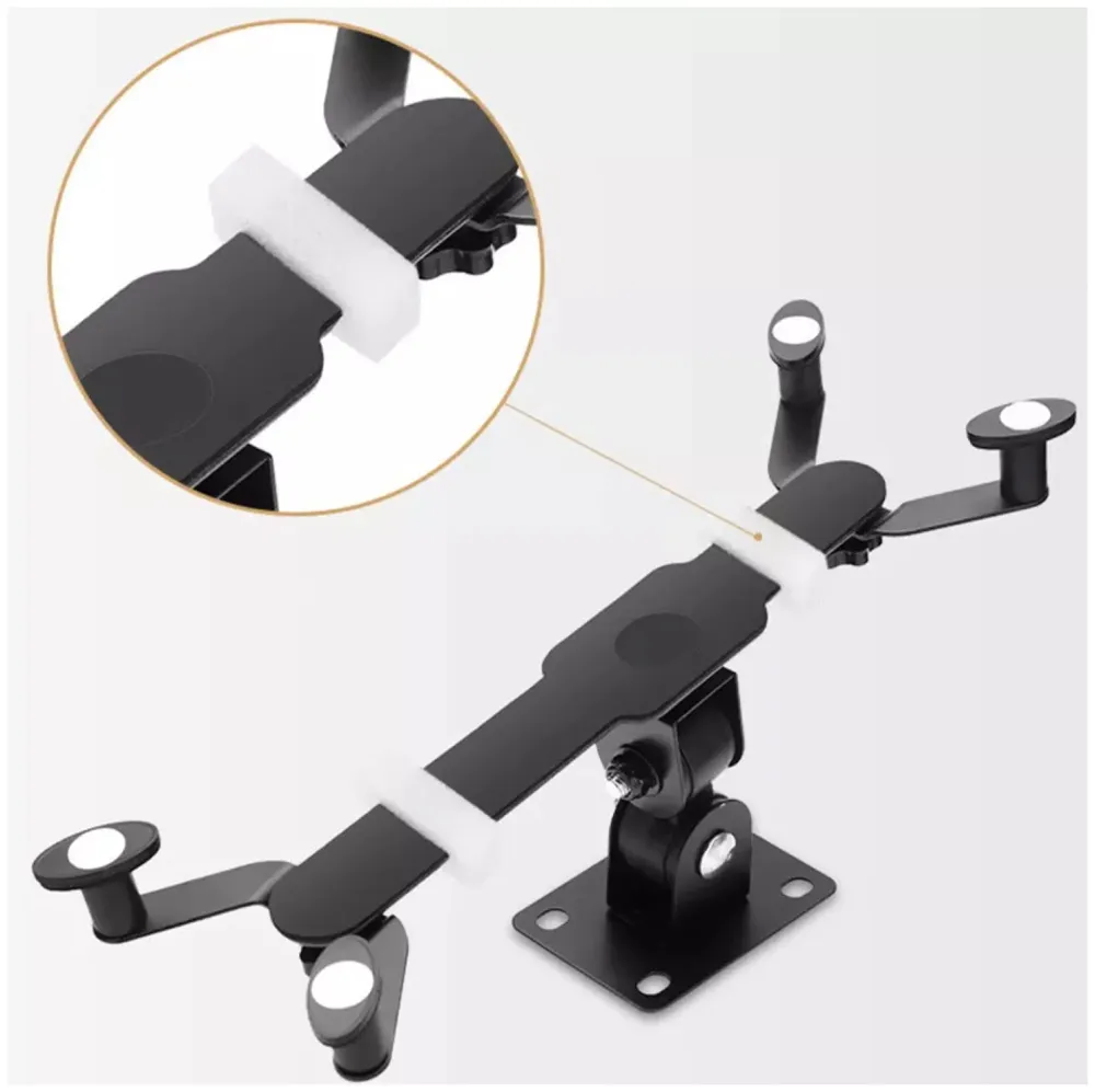 Adjustable Wall Mount Phone and Tablet Stand Holder, Black (Upto 13 Inch Tablets)