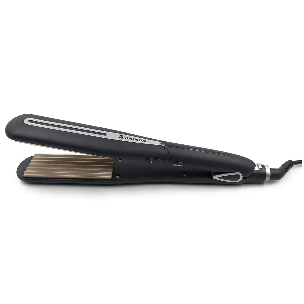 Hair Crimper With LCD Display And 5 Level Temperature Control, Ultra Fast Heat-up And Heat Recovery, Auto Shut-off For safety, Wider Ceramic Plates For smoothness and Shine