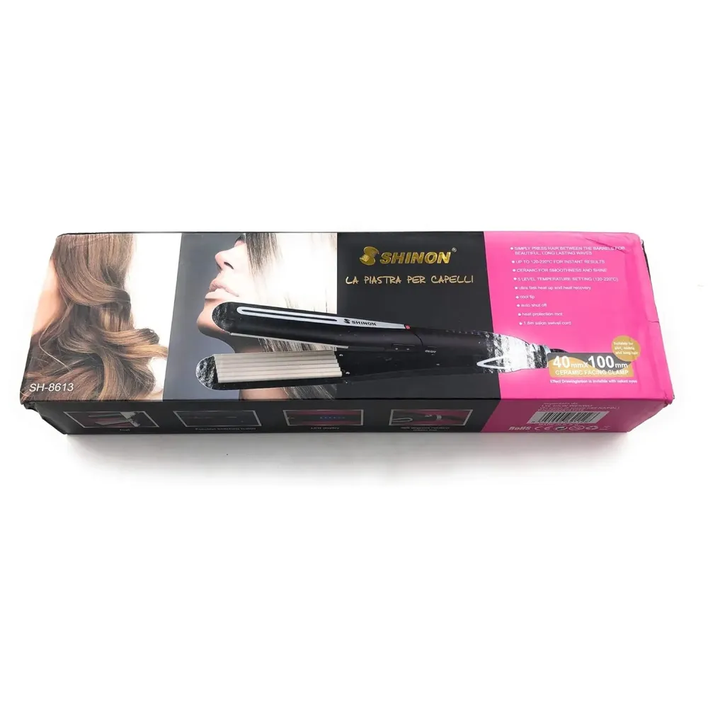 Hair Crimper With LCD Display And 5 Level Temperature Control, Ultra Fast Heat-up And Heat Recovery, Auto Shut-off For safety, Wider Ceramic Plates For smoothness and Shine - 4