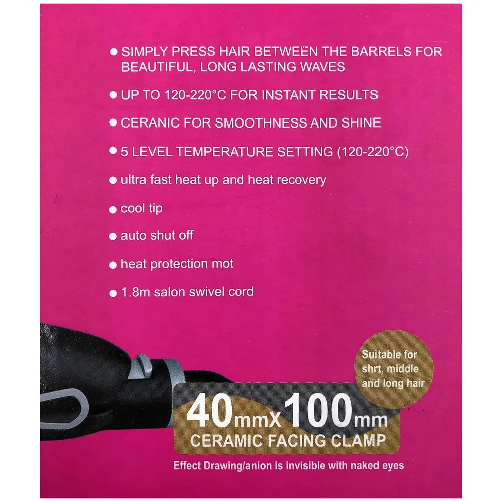 Hair Crimper With LCD Display And 5 Level Temperature Control, Ultra Fast Heat-up And Heat Recovery, Auto Shut-off For safety, Wider Ceramic Plates For smoothness and Shine - 5