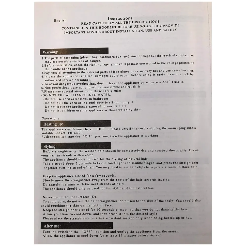 Hair Crimper With LCD Display And 5 Level Temperature Control, Ultra Fast Heat-up And Heat Recovery, Auto Shut-off For safety, Wider Ceramic Plates For smoothness and Shine - 6