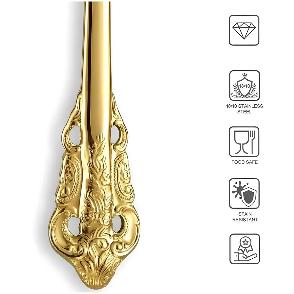 Gold Golden Mini Tea Spoon, Coffee Stainless Steel Small Spoons for Dessert, Espresso Spoons Tea, Sweets, Drinks, Set of 6 Royal Collection 11Cm/4.33 Inch - 5