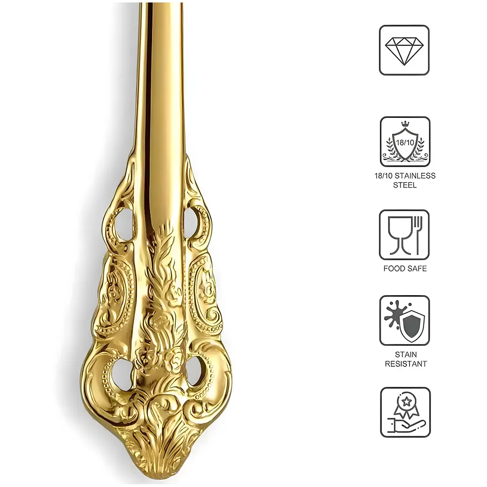 Gold Golden Mini Tea Spoon, Coffee Stainless Steel Small Spoons for Dessert, Espresso Spoons Tea, Sweets, Drinks, Set of 6 Royal Collection 11Cm/4.33 Inch Premium