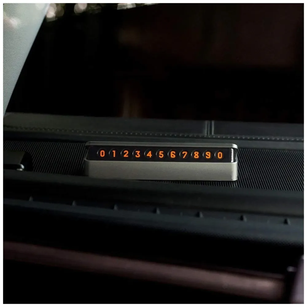 Temporary Parking Card,Creative Reversible Hidden Mobile Phone Number Plate for Automotive Interior Accessories