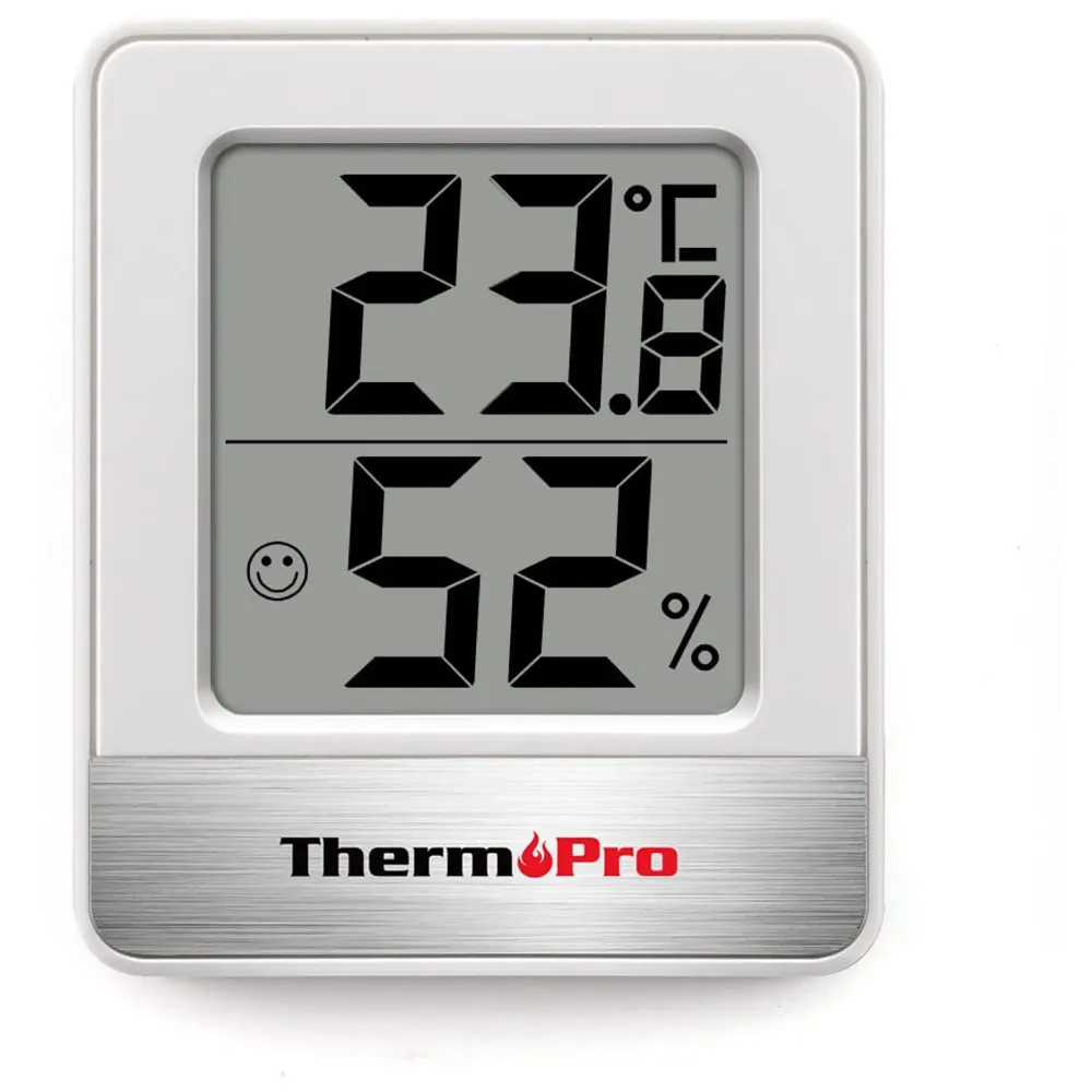 TP49 Digital Hygrometer Indoor Thermometer Humidity Meter Room Thermometer with Temperature and Humidity Monitor Mini Hygrometer Thermometer Black