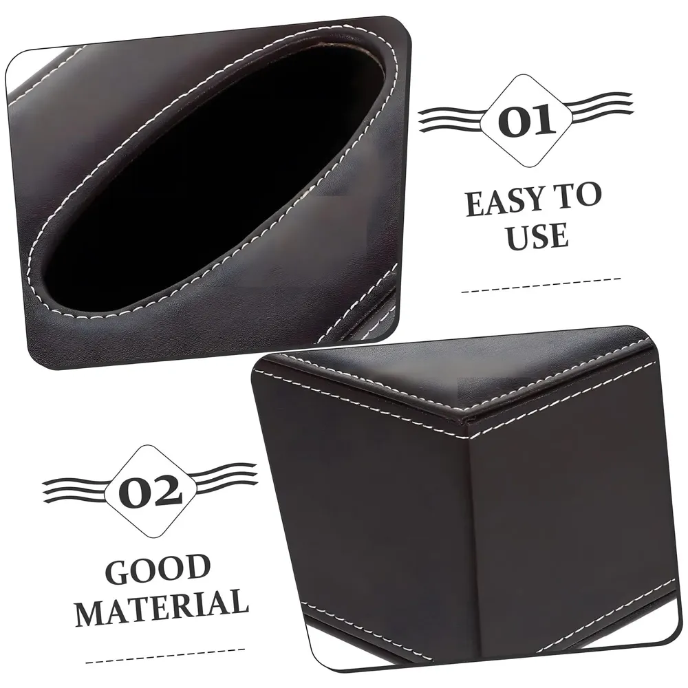 Faux Leather Tissue Box – Stylish, Durable, and Magnetic Tissue Box Holder for Home, Office, Car, Bedroom, Bathroom, and Dining Room, Black – 24 cm x 11.5cm x 9cm