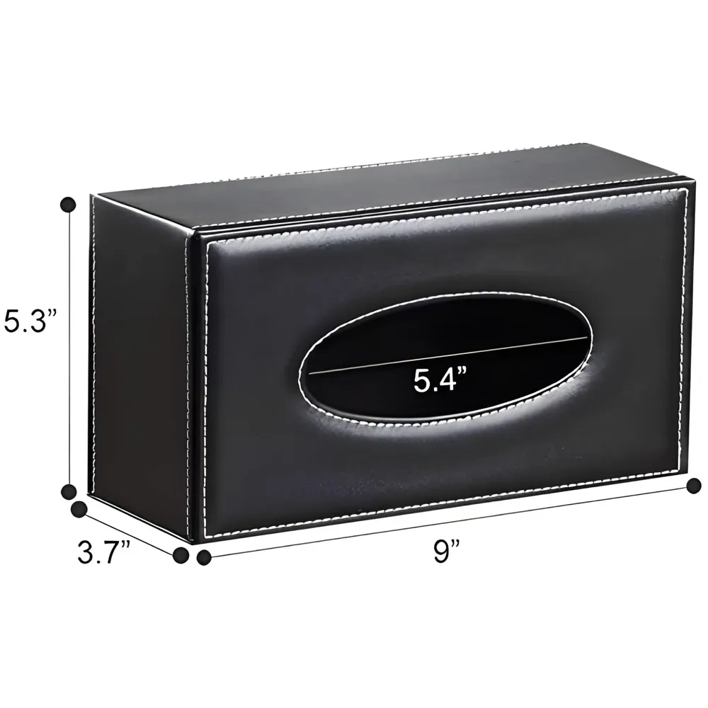 Faux Leather Tissue Box – Stylish, Durable, and Magnetic Tissue Box Holder for Home, Office, Car, Bedroom, Bathroom, and Dining Room, Brown – 24 cm x 11.5cm x 9cm - 7
