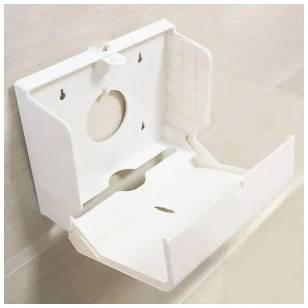 Wall-Mounted Tissue Paper Dispenser, High-Impact ABS Napkin & Paper Towel Holder with Locking Key, Window Refill Design for Bathroom, Kitchen, Home & Office (26 x 21 x 10 cm) - 9