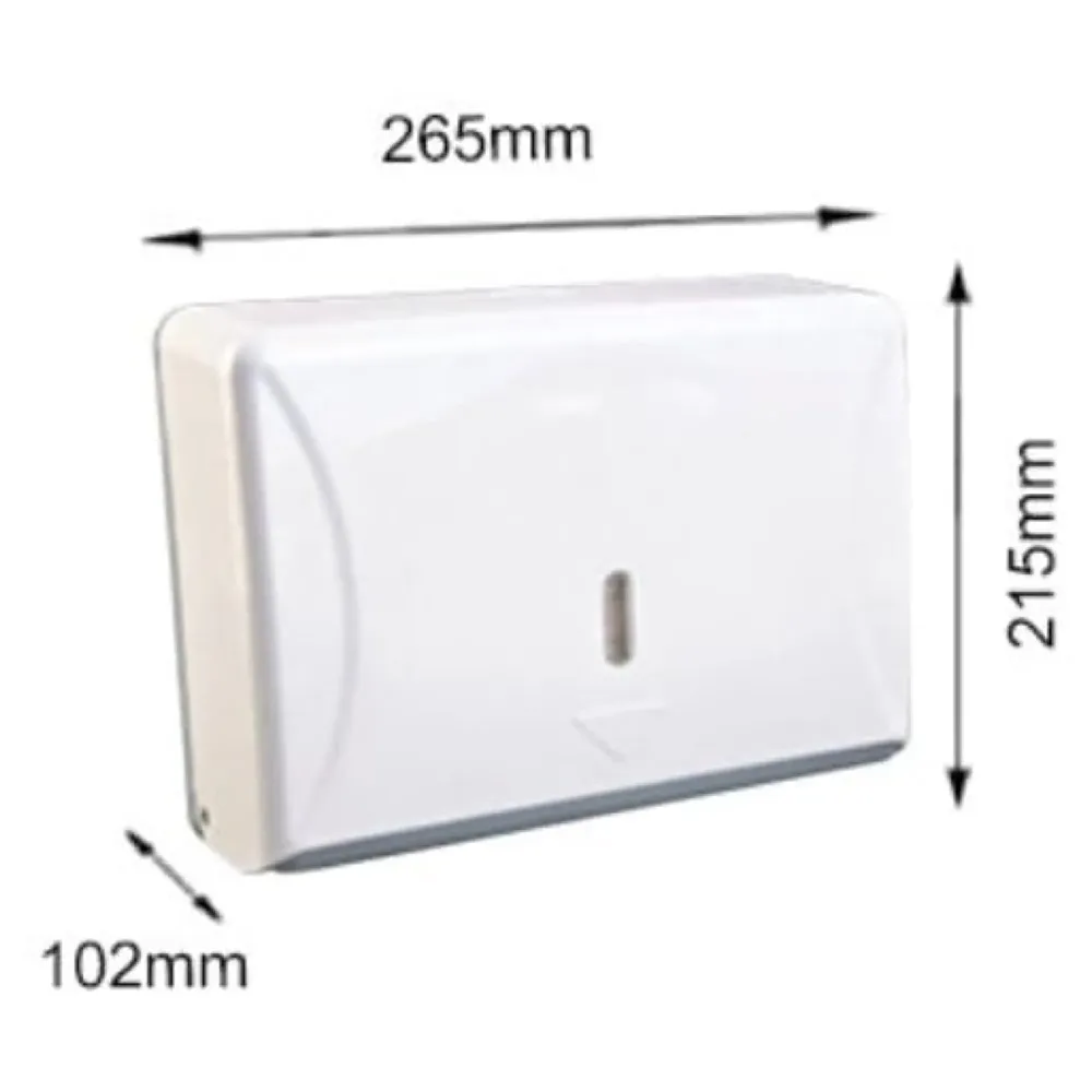 Wall-Mounted Tissue Paper Dispenser, High-Impact ABS Napkin & Paper Towel Holder with Locking Key, Window Refill Design for Bathroom, Kitchen, Home & Office (26 x 21 x 10 cm)