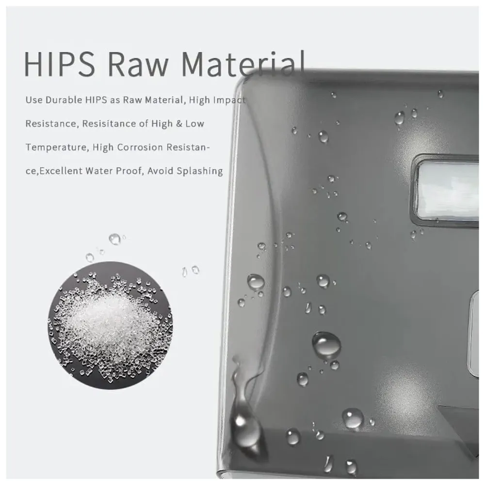 Wall-Mounted Tissue Paper Dispenser, High-Impact ABS Napkin & Paper Towel Holder with Locking Key, Window Refill Design for Bathroom, Kitchen, Home & Office (26 x 21 x 10 cm)