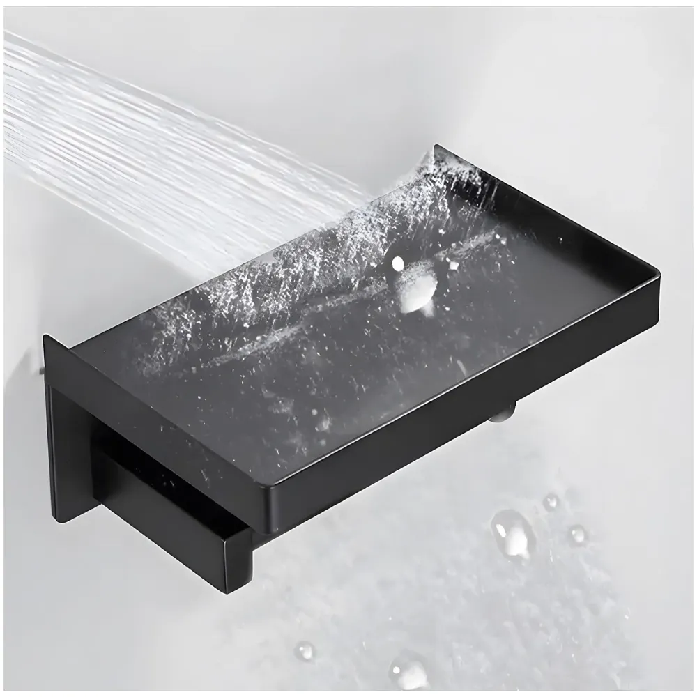 Black Toilet Paper Roll Holder with Shelf SS Material with Phone Holder Or Decorations for Bathrooms and Toilets 17.5cm X 8cm