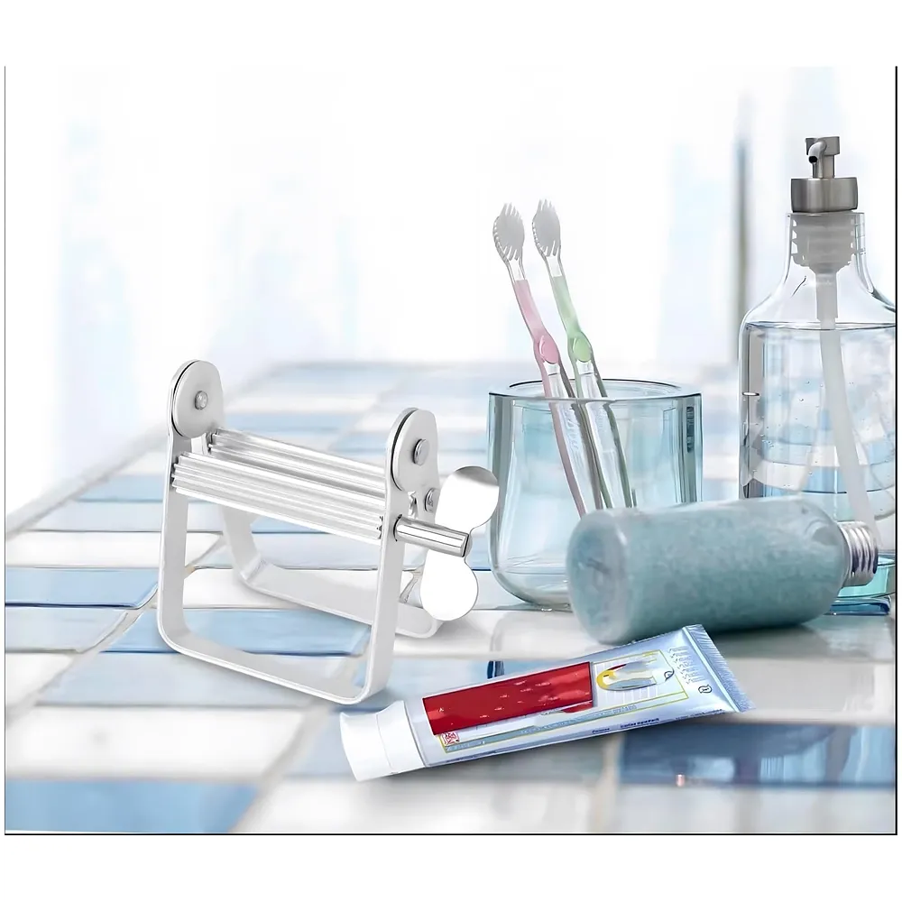 Metal Tube Squeezer Roller | Toothpaste Cream Paint Hair Colour Ointment Glue | No-Slip Serrated Roller | Wing Screw Lock | Fits Tubes Up to 3 Inch Wide