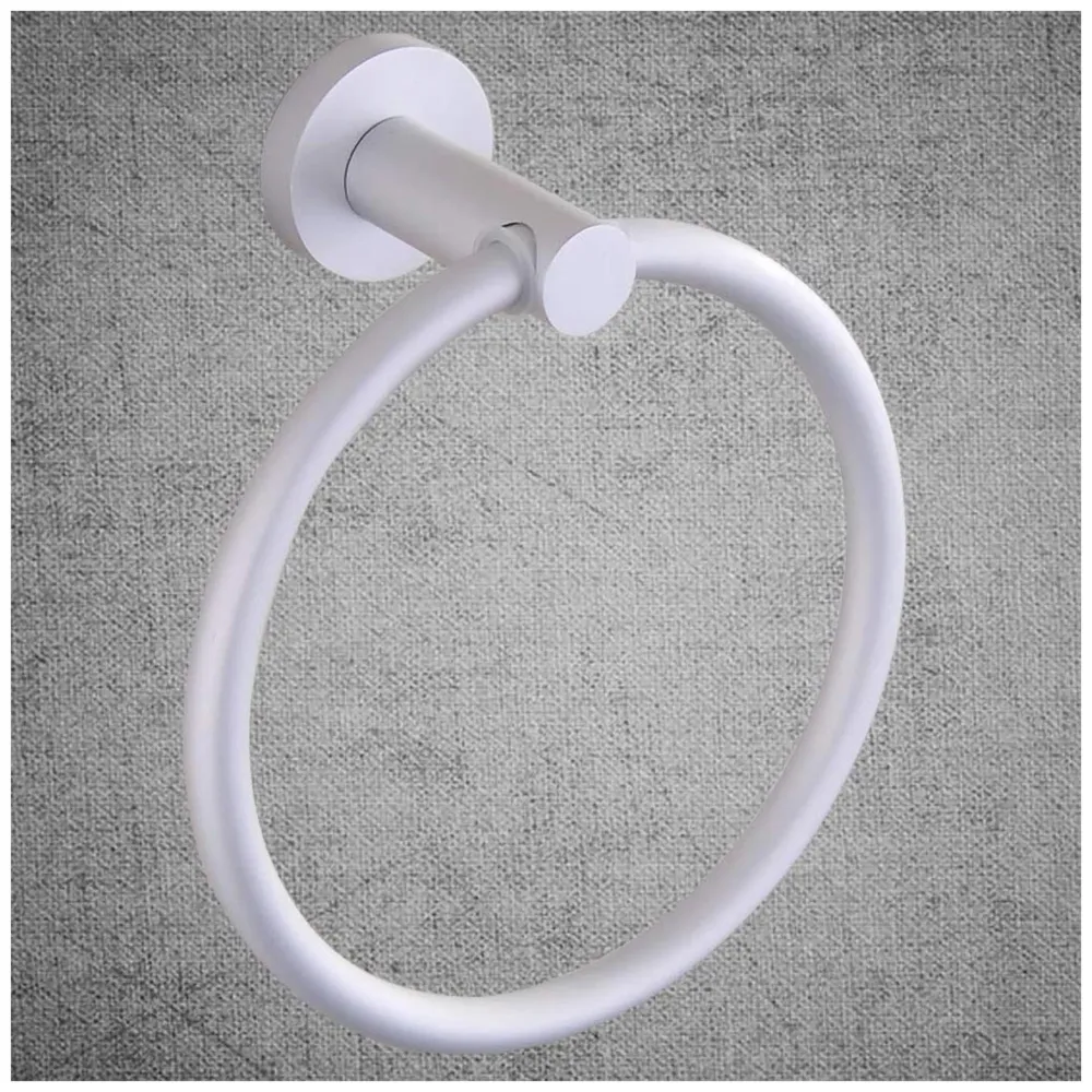 Aluminium Towel Ring Rust-Free, Heavy Duty, Modern Concealed Screw System (Screws Included) - 7