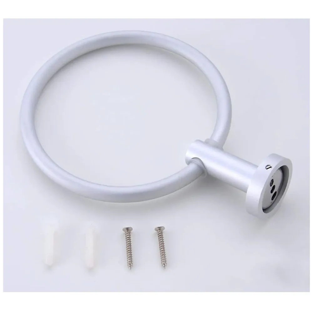 Aluminium Towel Ring Rust-Free, Heavy Duty, Modern Concealed Screw System (Screws Included)
