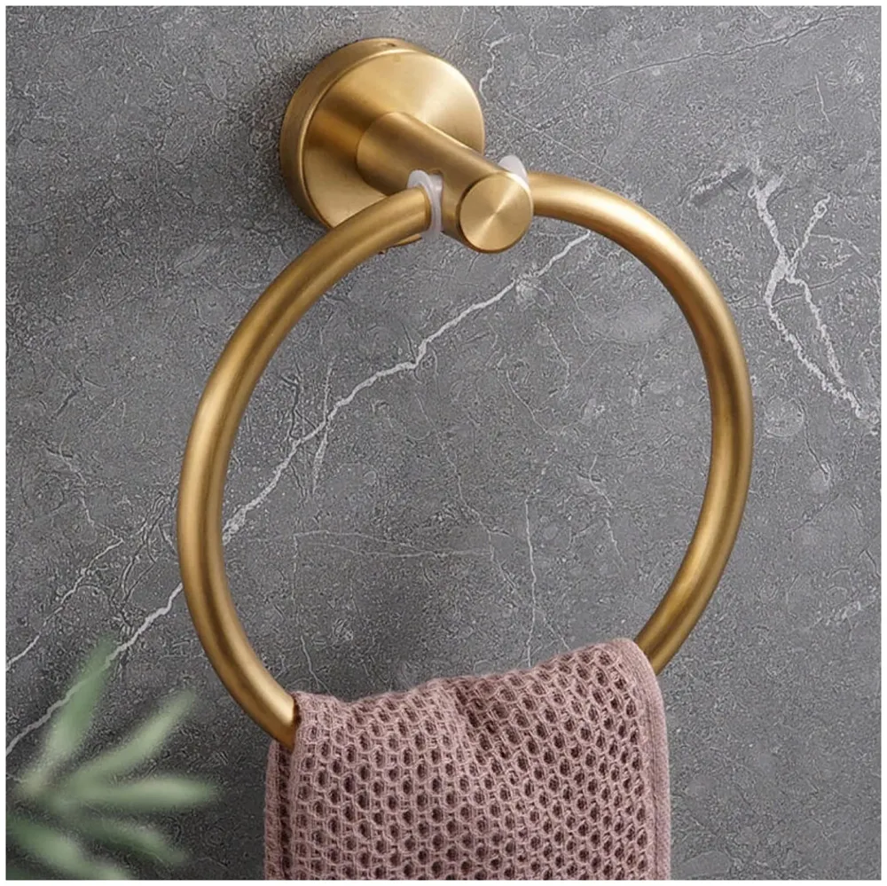 Antique Towel Ring Matt Brown Round Towel Hanger for Kitchen and Bathroom,17 cm Diameter