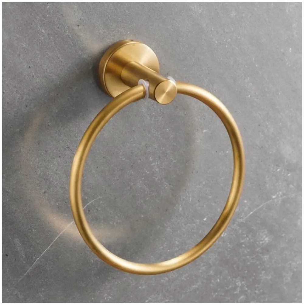 Antique Towel Ring Matt Brown Round Towel Hanger for Kitchen and Bathroom,17 cm Diameter - 2