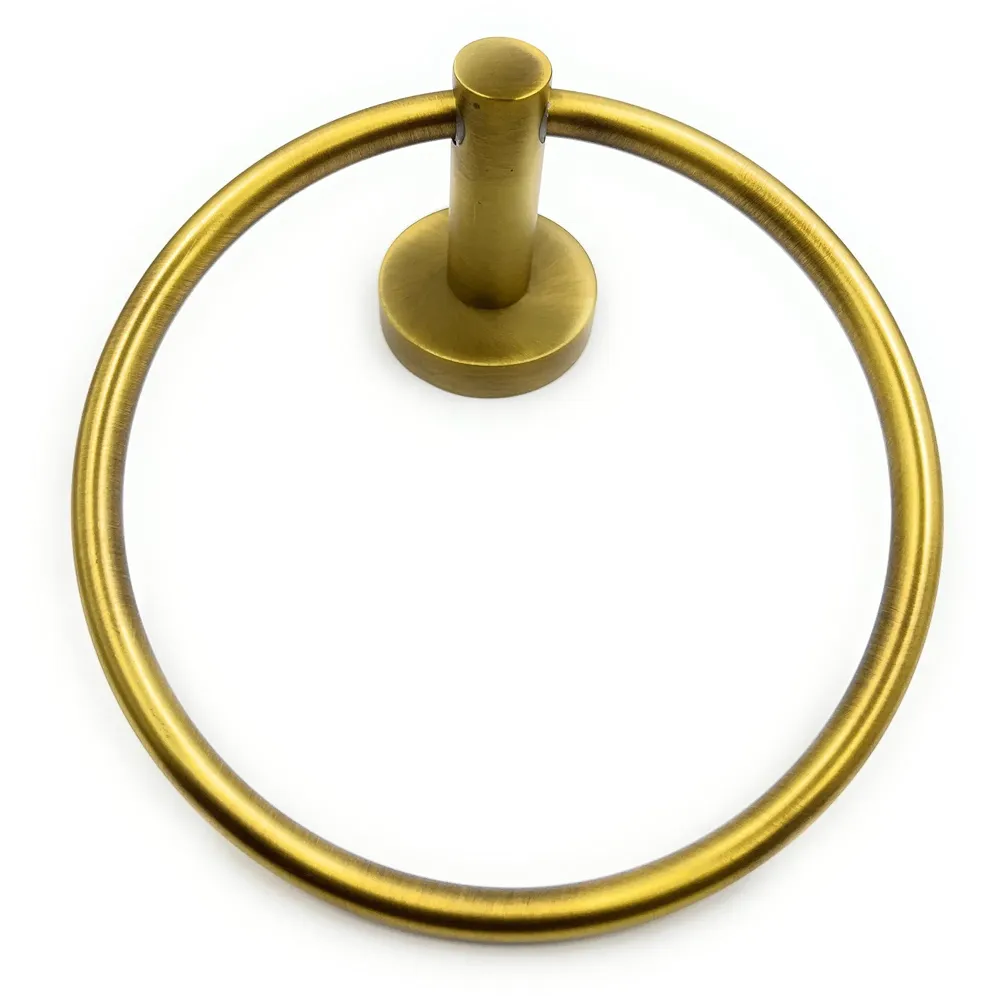 Antique Towel Ring Matt Brown Round Towel Hanger for Kitchen and Bathroom,17 cm Diameter - 3