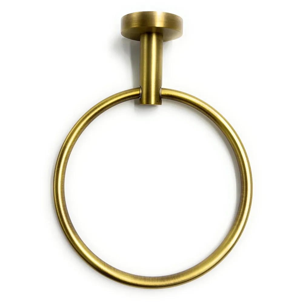 Antique Towel Ring Matt Brown Round Towel Hanger for Kitchen and Bathroom,17 cm Diameter