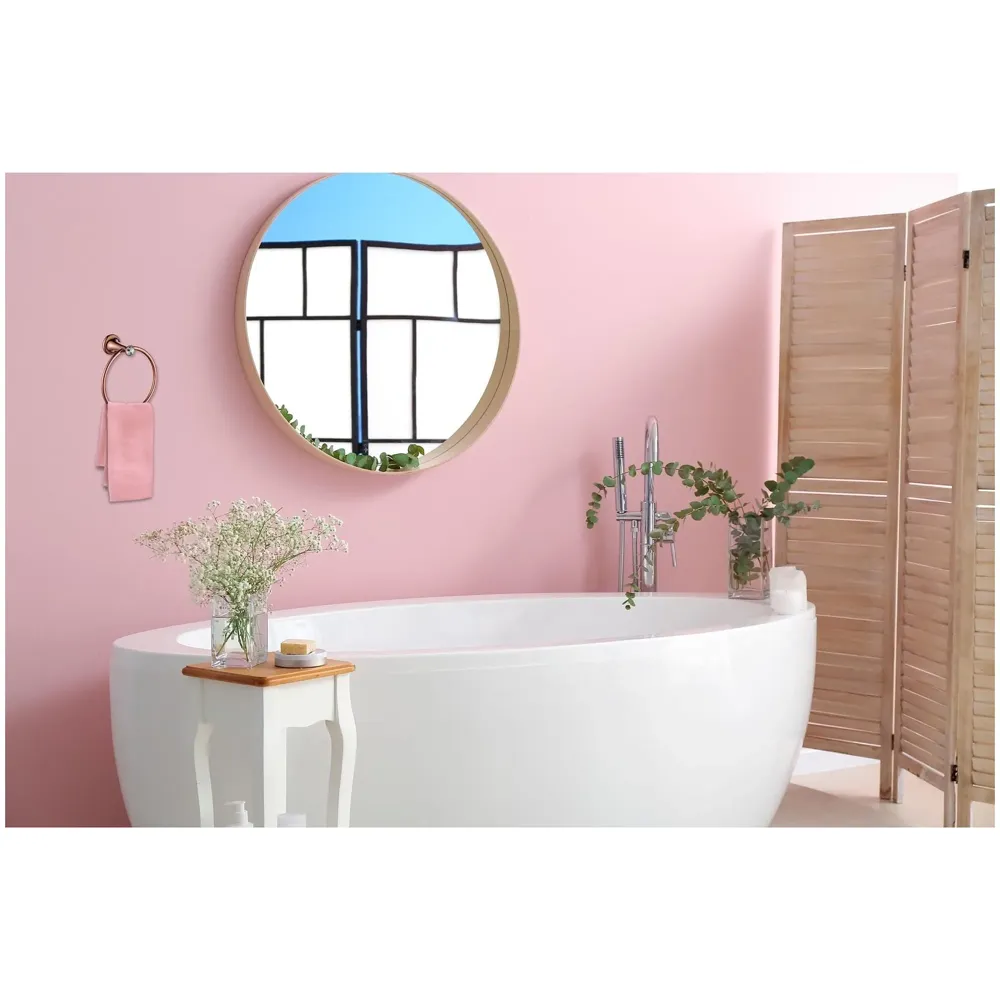 Rose Gold Towel Ring Golden Victorian Round Towel Hanger for Bathroom and Kitchen, Stainless Steel. - 6