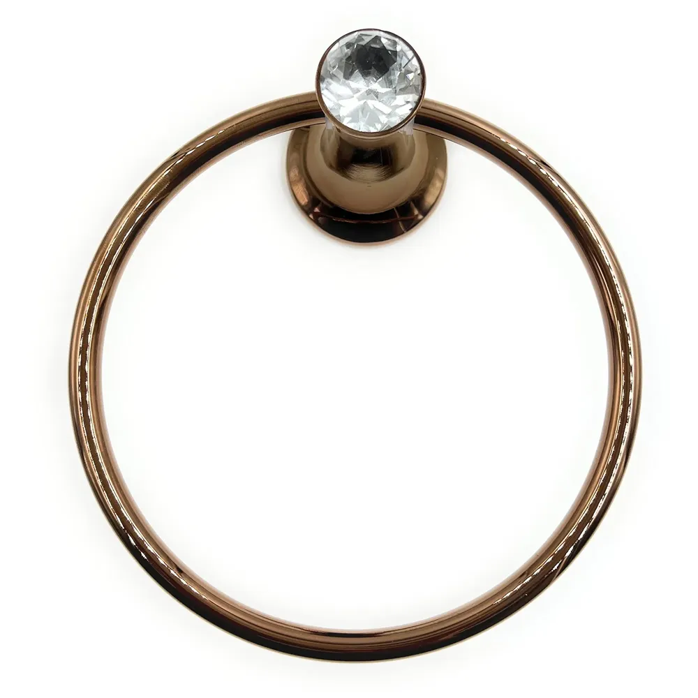 Rose Gold Towel Ring Golden Victorian Round Towel Hanger for Bathroom and Kitchen, Stainless Steel.