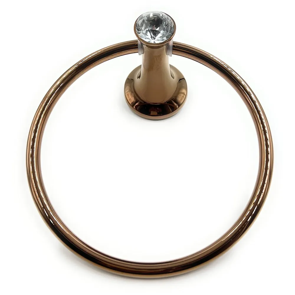 Rose Gold Towel Ring Golden Victorian Round Towel Hanger for Bathroom and Kitchen, Stainless Steel.