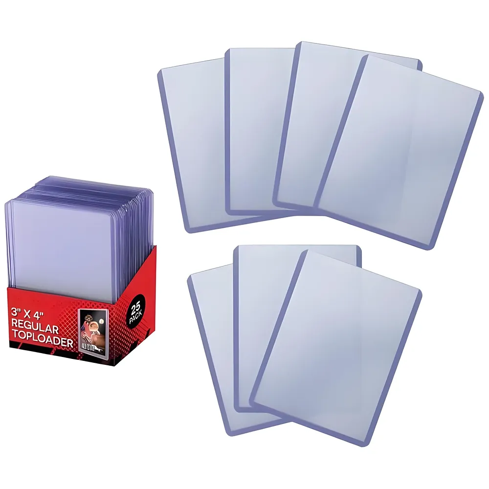 25 Pcs Trading Card Toploaders | 3x4 Inch | 35PT | Ultra Clear Rigid Cast Frame | Fits Poke - Monsters Sports Baseball Football Cards | Works with Sleeved Cards